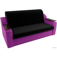 Диван Лига диванов Сенатор 100715 140 см (черный/фиолетовый)