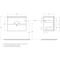  BelBagno Тумба под умывальник MARINO-CER-MINI-700-2C-SO-BL-P