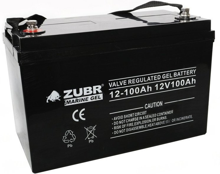 

Лодочный аккумулятор Zubr Marine Gel (100 А·ч)