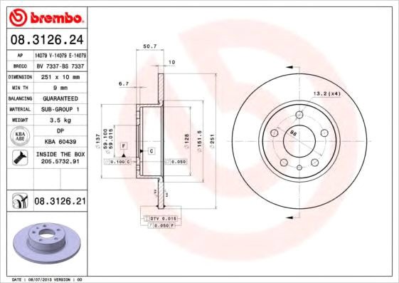 

Brembo 08312624