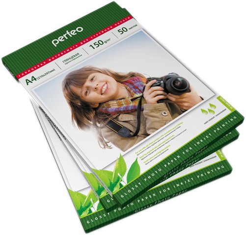 

Фотобумага Perfeo Глянцевая A4 150 г/м2 50 листов [PF-GLA4-150/50]