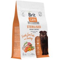Сухой корм для кошек Brit care Cat Sterilised Weight Control с рыбой и индейкой 400 г