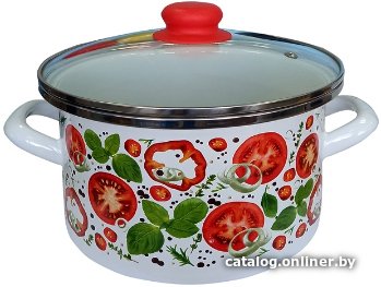 Кастрюля Сантэкс Томаты 1-2240112 (белый)