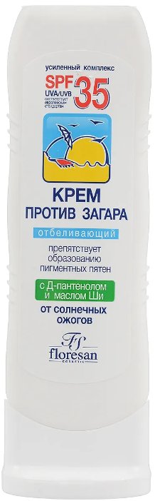 

Крем солнцезащитный Floresan Крем против загара Отбеливающий SPF 35 125 мл