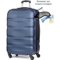 Чемодан-спиннер 4 ROADS 1389-L 77 см (темно-синий)