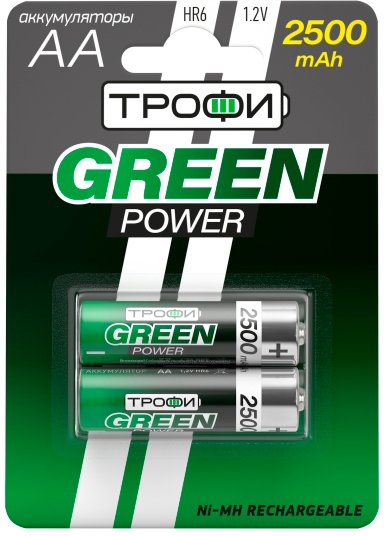 

Аккумулятор Трофи AA 2500mAh 2 шт.
