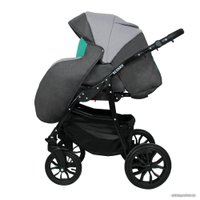 Универсальная коляска Alis Alvaro F (3 в 1, Al 02 темно-серый/светло-серый/желтая кожа)