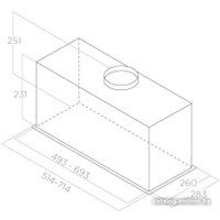 Кухонная вытяжка Elica Fold BL MAT/A/52 PRF0181960