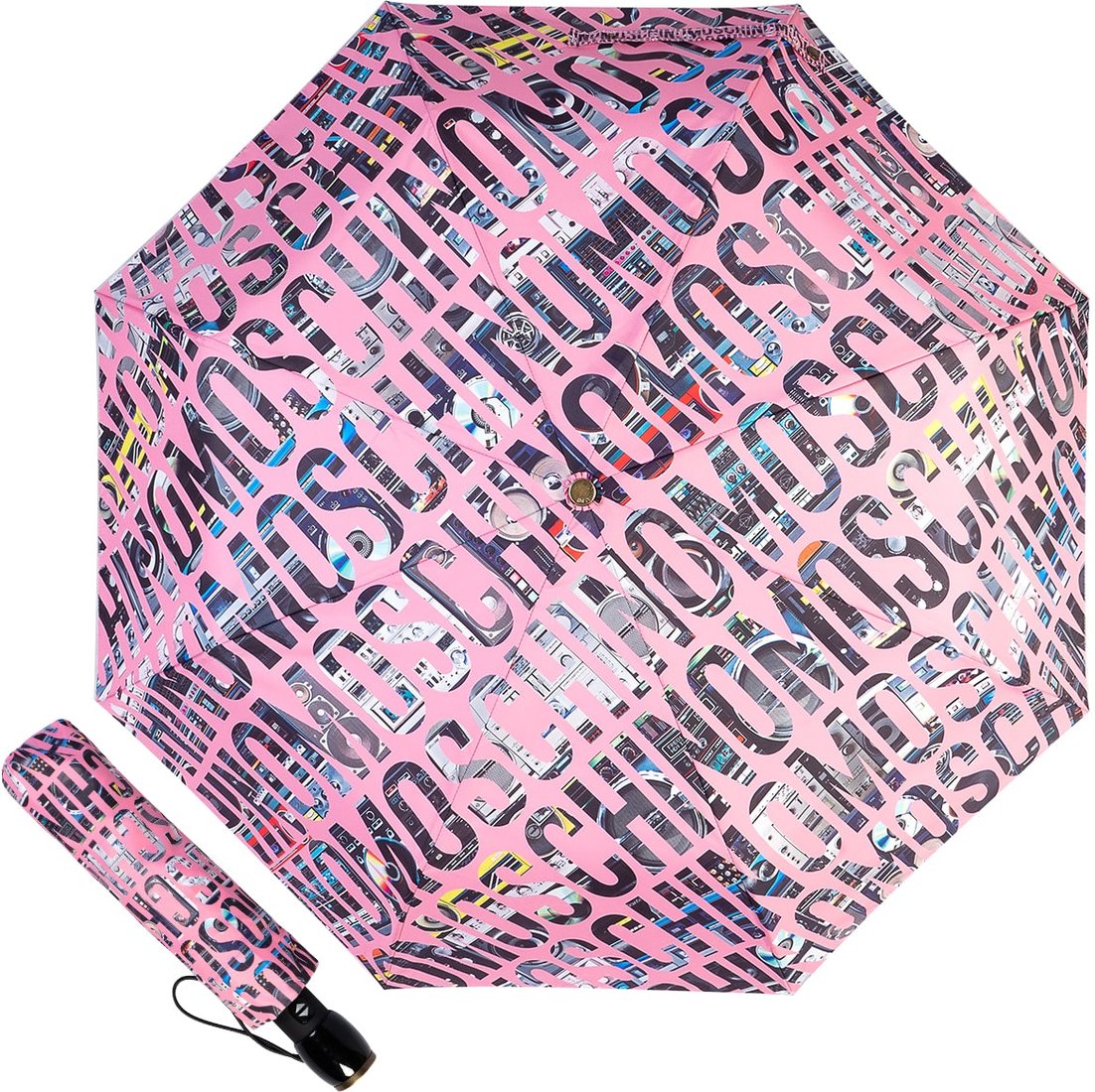 

Складной зонт Moschino 8600-OCA Boombox Pink