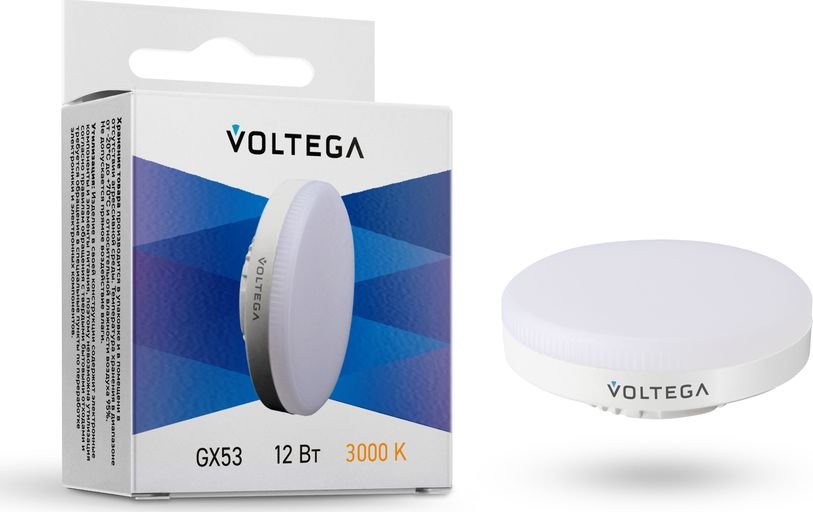 

Светодиодная лампочка Voltega Simple GX53 12W 3000K