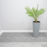 Придверный коврик Вилина Противоскользящий Элемент 65x150 7176-Zebra_Grey (серый)