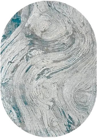 Ковер для жилой комнаты Milat Leda C793B-GRAY-BLUE-OVAL (1.2x1.7)