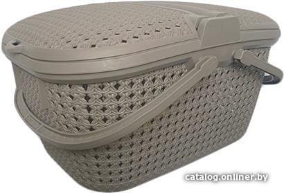 Корзина Эльфпласт Paola 25 л (серо-коричневый)