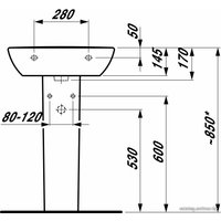 Умывальник Laufen PRO 814951 55x40