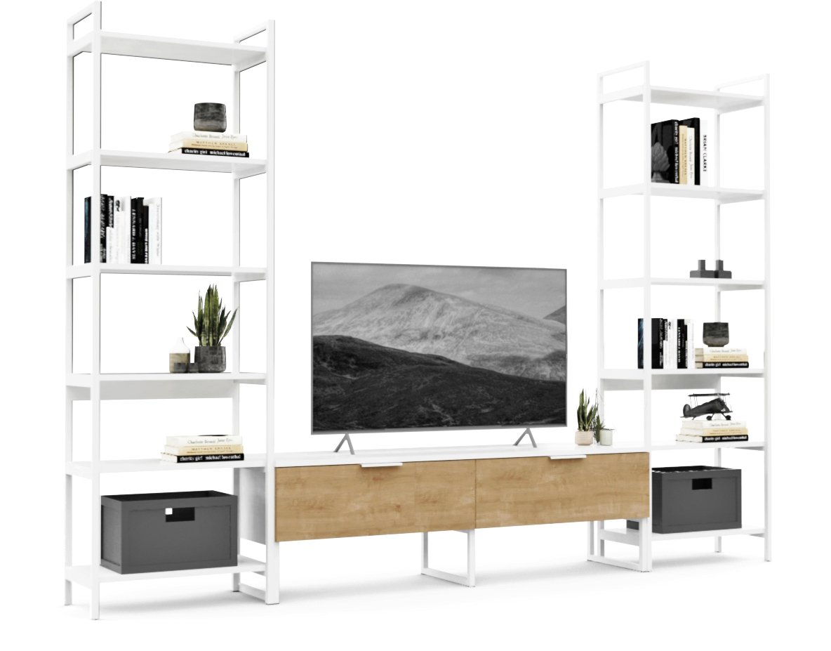 

Стенка Crafto Лофт Рокки Симпл 02 270x38x190 (дуб/белый)
