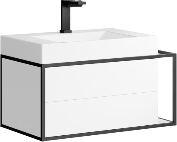 Clarberg Тумба под умывальник Logic 80 LOG0108L (левый, белый)