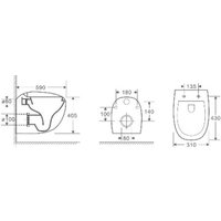 Унитаз подвесной WeltWasser Amberg 350 ST + Jeckenbach 004 GL-WT + Amberg RD-BL