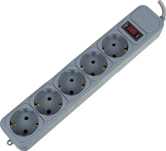 PC Pet 5 розеток, серый, 1.8 м [AP01006-1.8-GR]