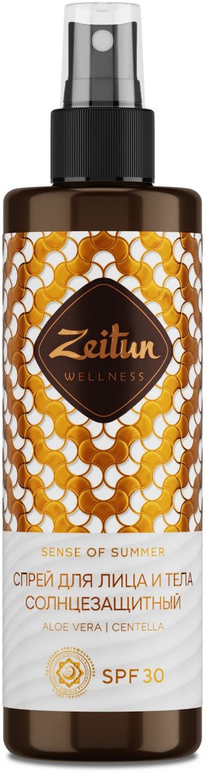 

Спрей солнцезащитный Zeitun Ритуал Солнца для лица и тела SPF 30 (200 мл)