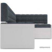 Угловой диван Мебель-АРС Ганновер правый 208x82x133 (велюр серо-синий HB-178 26)