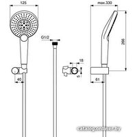Душевой гарнитур  Ideal Standard Evo Jet Diamond XL3 B1765AA