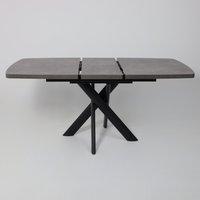 Кухонный стол Мамадома Leonel-130 раздвижной 130-165х85 (дымчатая керамика/черный) в Гомеле