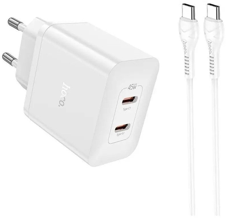 

Сетевое зарядное Hoco N35 Type-C (белый)