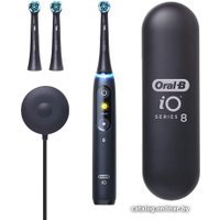 Электрическая зубная щетка Oral-B iO 8 (черный, 3 насадки)