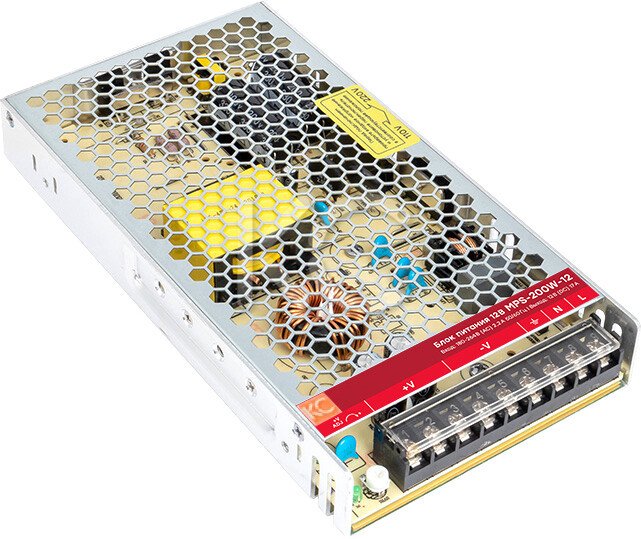 

Блок питания на DIN-рейку КС MPS-200W-12V