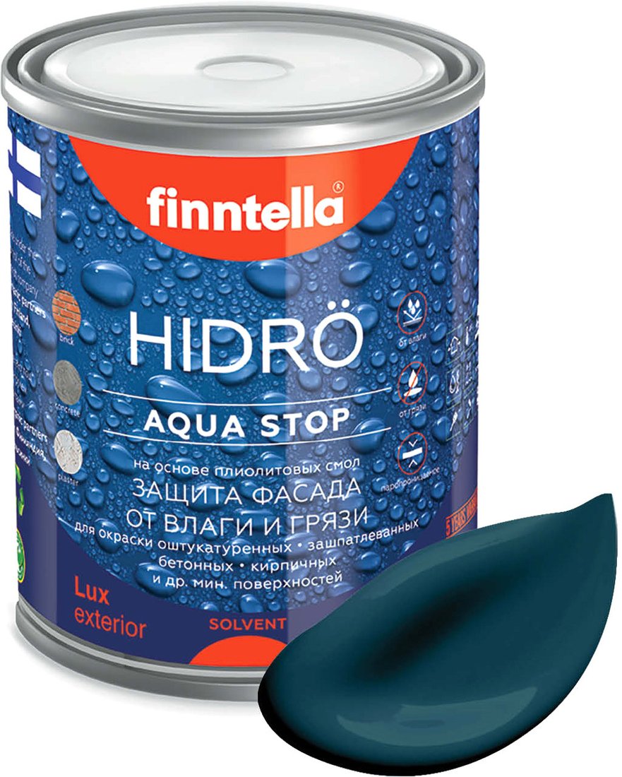 

Краска Finntella Hidro Valtameri F-14-1-1-FL010 0.9 л (темно-бирюзовый)
