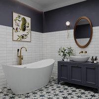 Ванна Wellsee Carefree Dove 168x73 23290101R (отдельностоящая ванна белый глянец, экран, ножки, сифон-автомат хром)