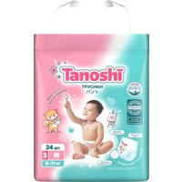 Трусики-подгузники Tanoshi Baby Pants M 6-11 кг (24 шт)