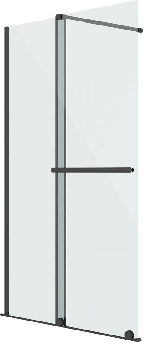Душевая стенка Niagara Nova NG-671-10BLACK 100x200 (черный матовый/прозрачное стекло)