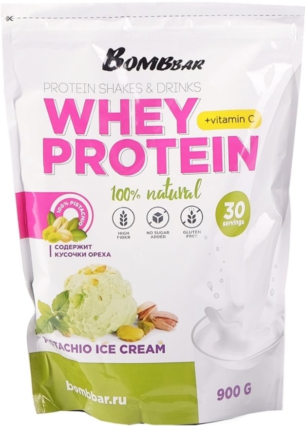

Протеин сывороточный (концентрат) Bombbar Whey Protein (900 г, фисташковое мороженое)