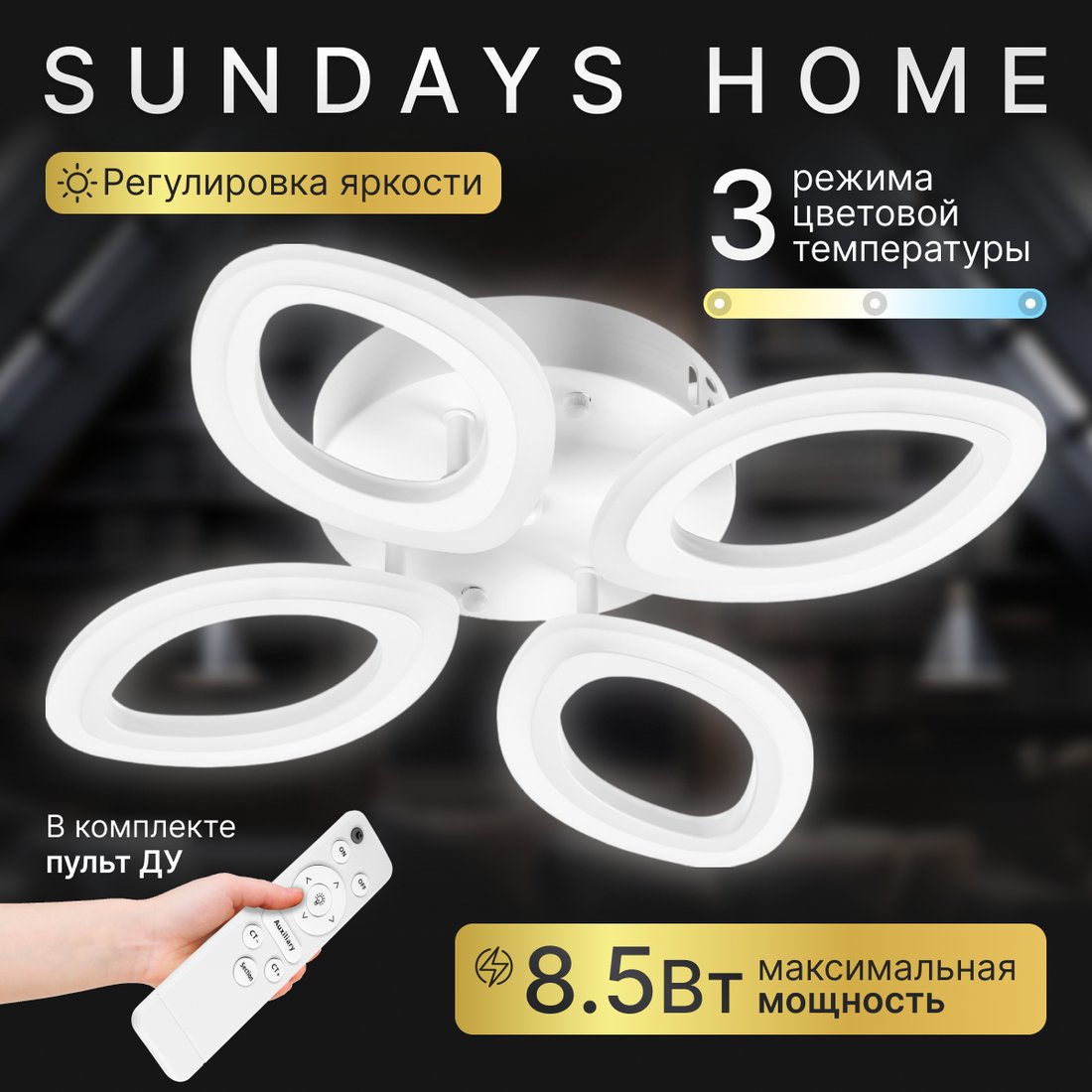 

Припотолочная люстра Sundays Home 240924-24 5863