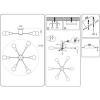 Припотолочная люстра Ambrella light TR80402/6 BK (черный)