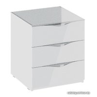 Тумба Трия Глосс ТД-319.03.02 (белый глянец-стекло)