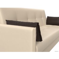 Диван Лига диванов Лига-018 117884 (экокожа бежевый/подушки коричневый)