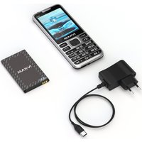 Кнопочный телефон Maxvi X10i (серебристый металлик) в Гродно