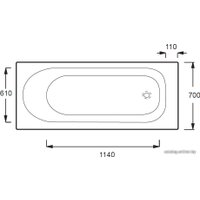 Ванна Jacob Delafon Soissons 170x70 E2921 (с ножками)