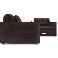 Угловой диван Мебель-АРС Прага НПБ (бархат шоколадный Star Velvet 60 Coffee)