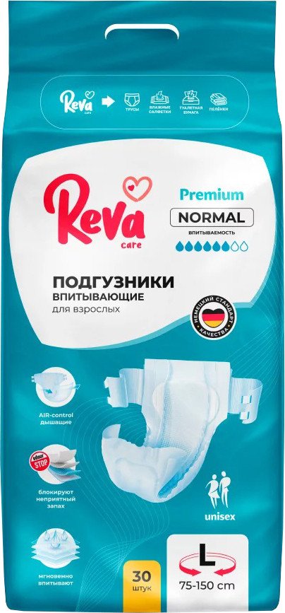 

Подгузники для взрослых Reva Care Normal L (30 шт)