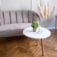 Журнальный столик Domm CT1003-1 (белый/бук натуральный)