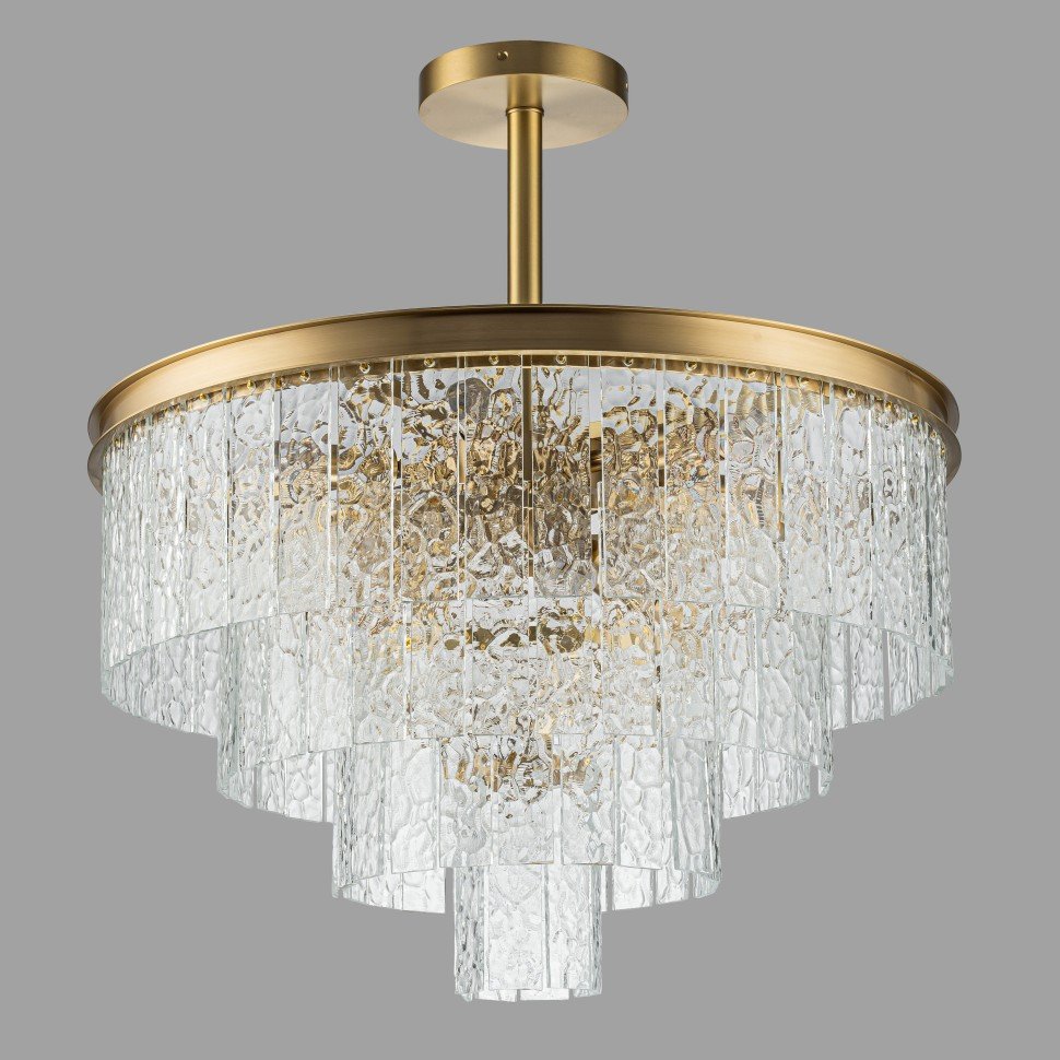 

Подвесная люстра Belfast Harland 6308-6 BR CL (латунь/стекло)