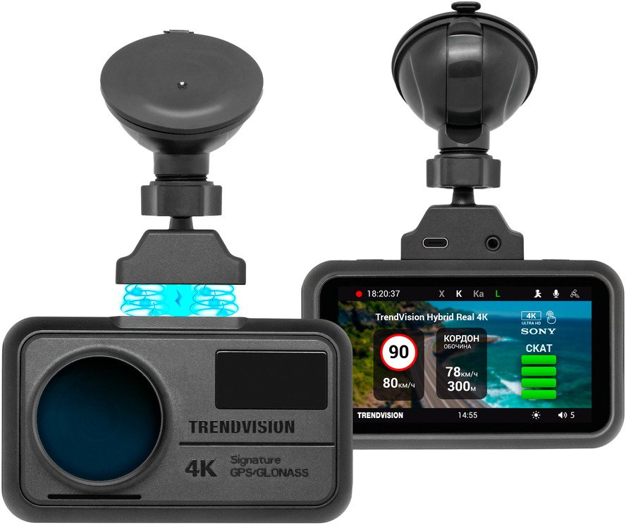

Видеорегистратор-радар детектор-GPS информатор (3в1) TrendVision Hybrid Signature Real 4K