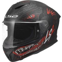 Мотошлем LS2 FF820 Rapid III Kaiju II (L, черный/красный/белый)