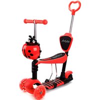 Трехколесный самокат Moby Kids Божья коровка 3 в 1 641275 (красный) в Гомеле