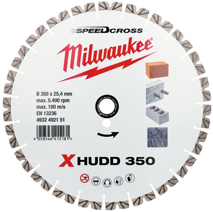

Отрезной диск алмазный Milwaukee Speedcross X-HUDD 350мм 4932492151