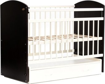 Классическая детская кроватка Bambini Элеганс М 01.10.07 (темный орех/слоновая кость)