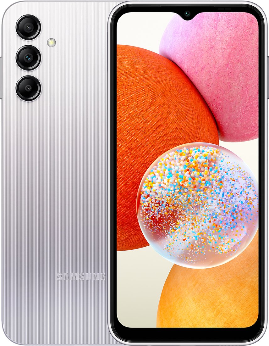 

Телефон Samsung Galaxy A14 SM-A145F/DSN Mediatek Helio G80 6GB/128GB (серебристый)